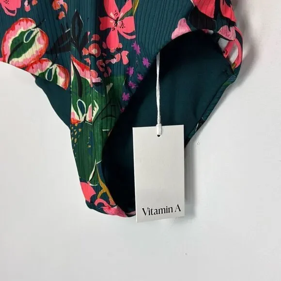 Vitamin A Bianca One Piece - Painted Jungle EcoRib BT S NWT - Picture 4 of 7